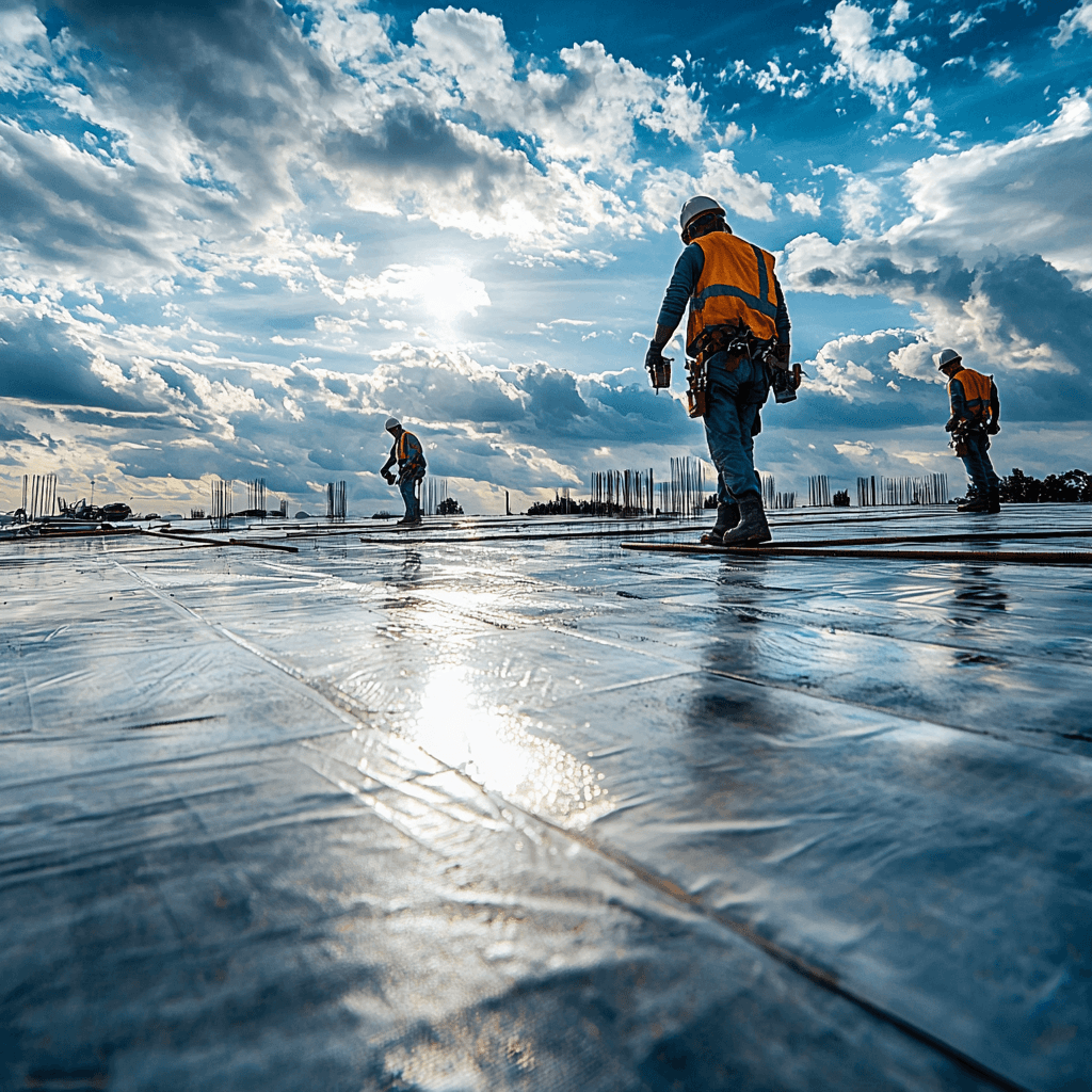 trabajadores dando servicio de impermeabilización en cdmx de alta tecnologia